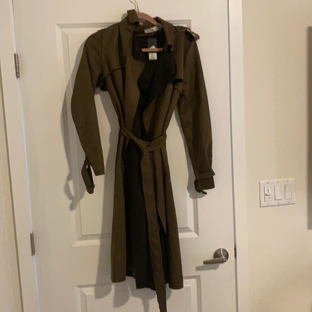 Brand new lightweight olive green peacoat